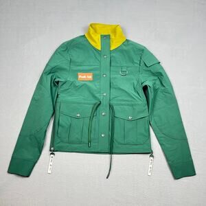 Fore All Rowland Utility Golf Jacket Green Full Snap Drawstring Women's XS